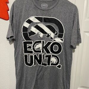 Ecko Unlimited Gray Short Sleeve Tee with Bold Graphic